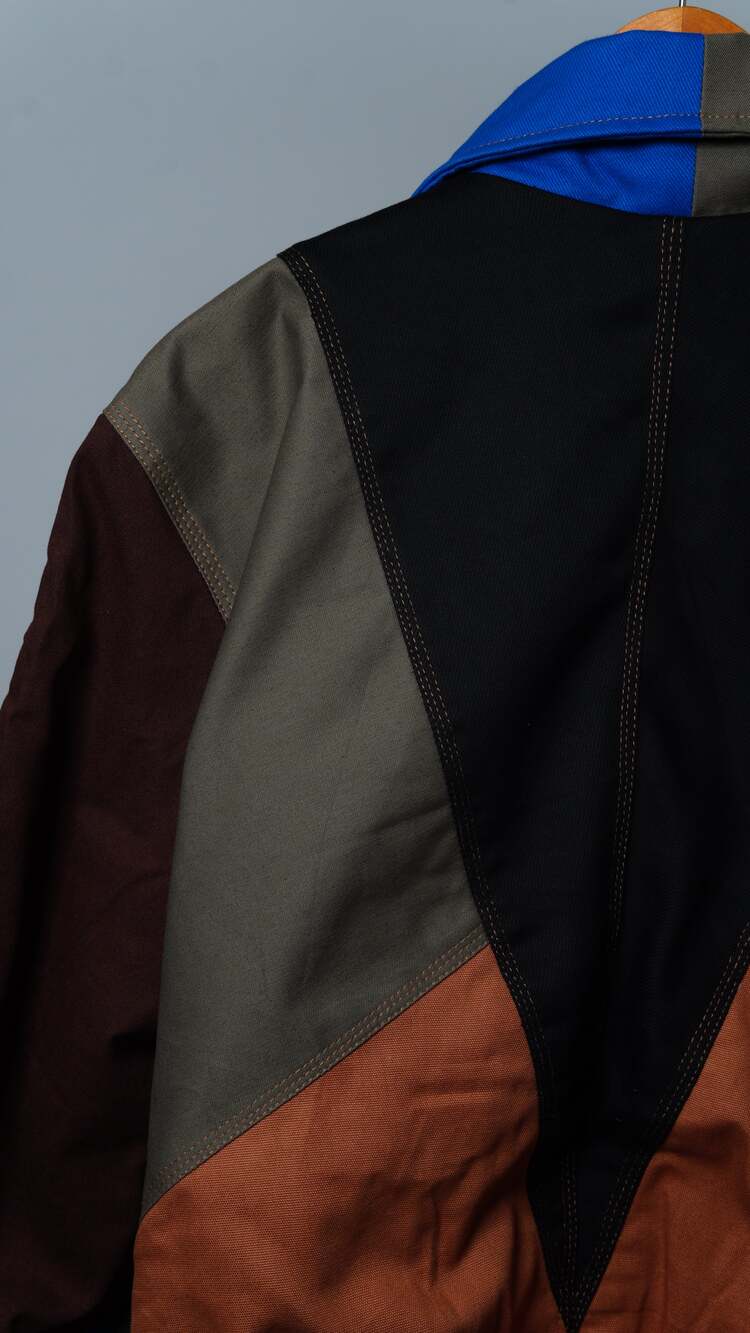 Workwear Colorblock Geometric Jacket Size M - Picture 5 of 7